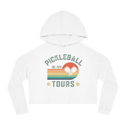 Pickleball Tours NEW Cropped - Women’s Cropped Hooded Sweatshirt