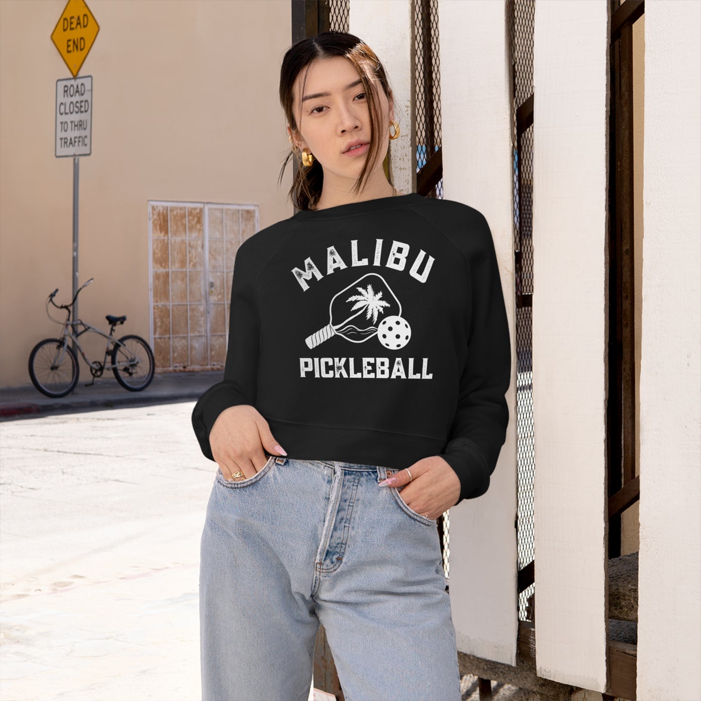 Malibu Pickleball Women's Cropped Fleece Pullover