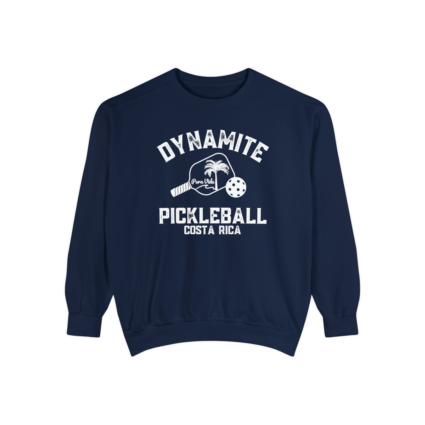 Dynamite Pickleball -Pura Vida - Costa Rica - Unisex Garment-Dyed Crew