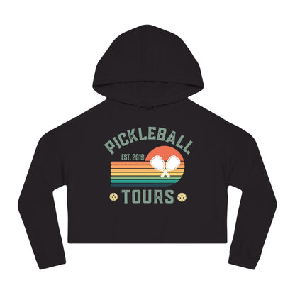 Pickleball Tours NEW Cropped - Women’s Cropped Hooded Sweatshirt