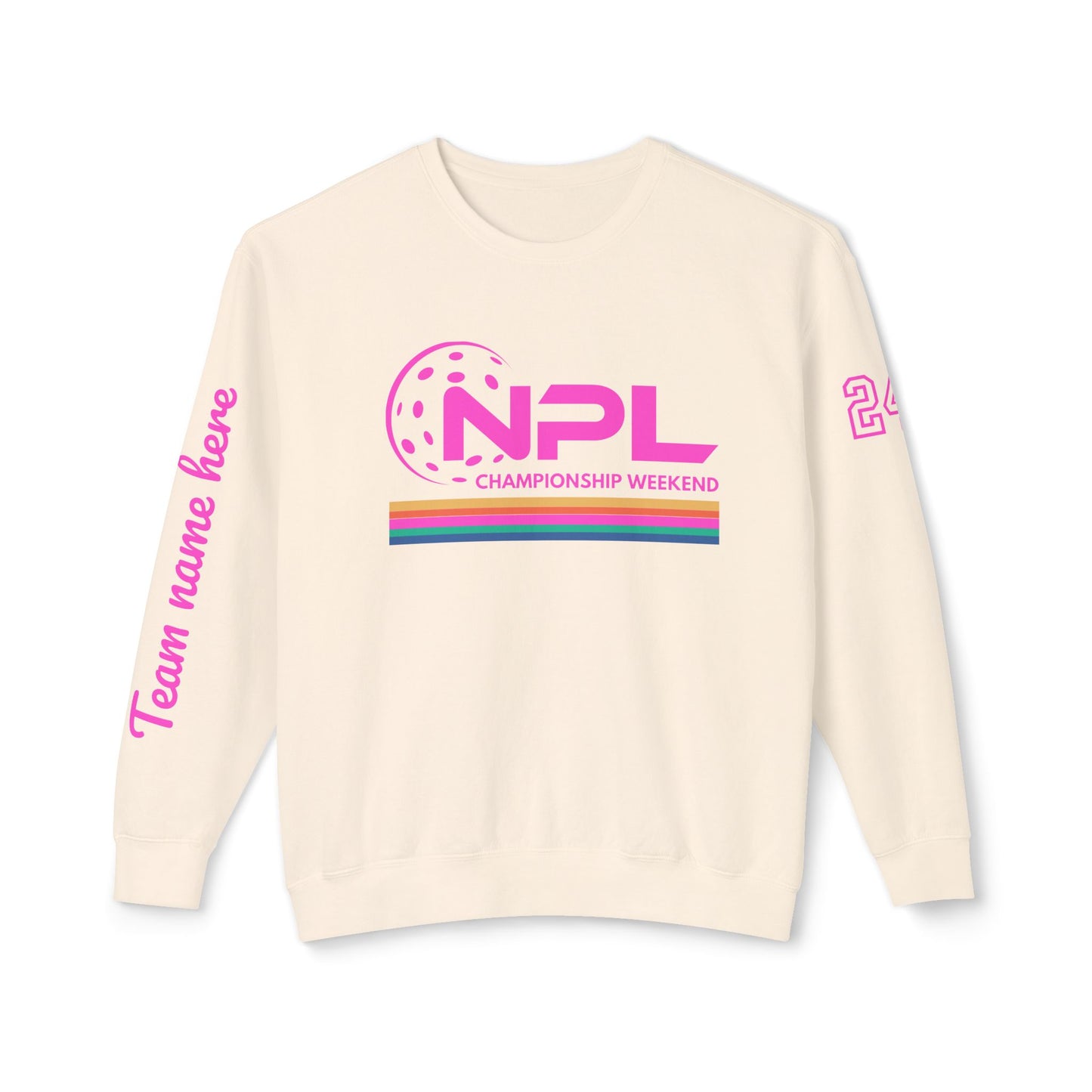 NPL RETRO Championship Weekend w/ Ribbon Unisex Lightweight Garment Dyed Crew