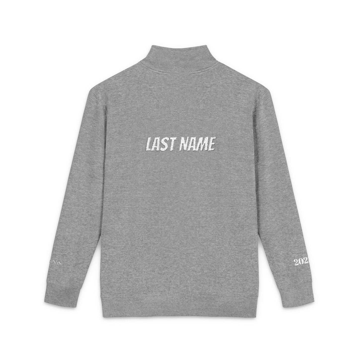 NPL National Pickleball League  or your logo -- embroidered 4 sides  1/4 zip sweatshirt, Unisex Fleece- personalize cuffs