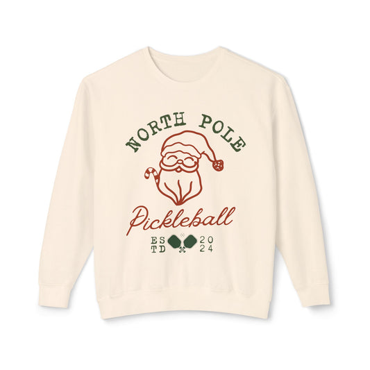 North Pole Pickleball Lightweight Garment Dyed Crew