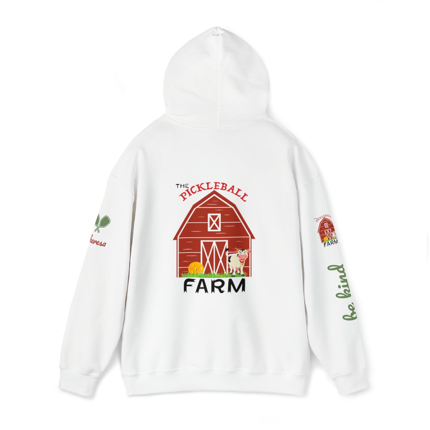 The Pickleball Farm Hoodie - PICKLE front-customize sleeves