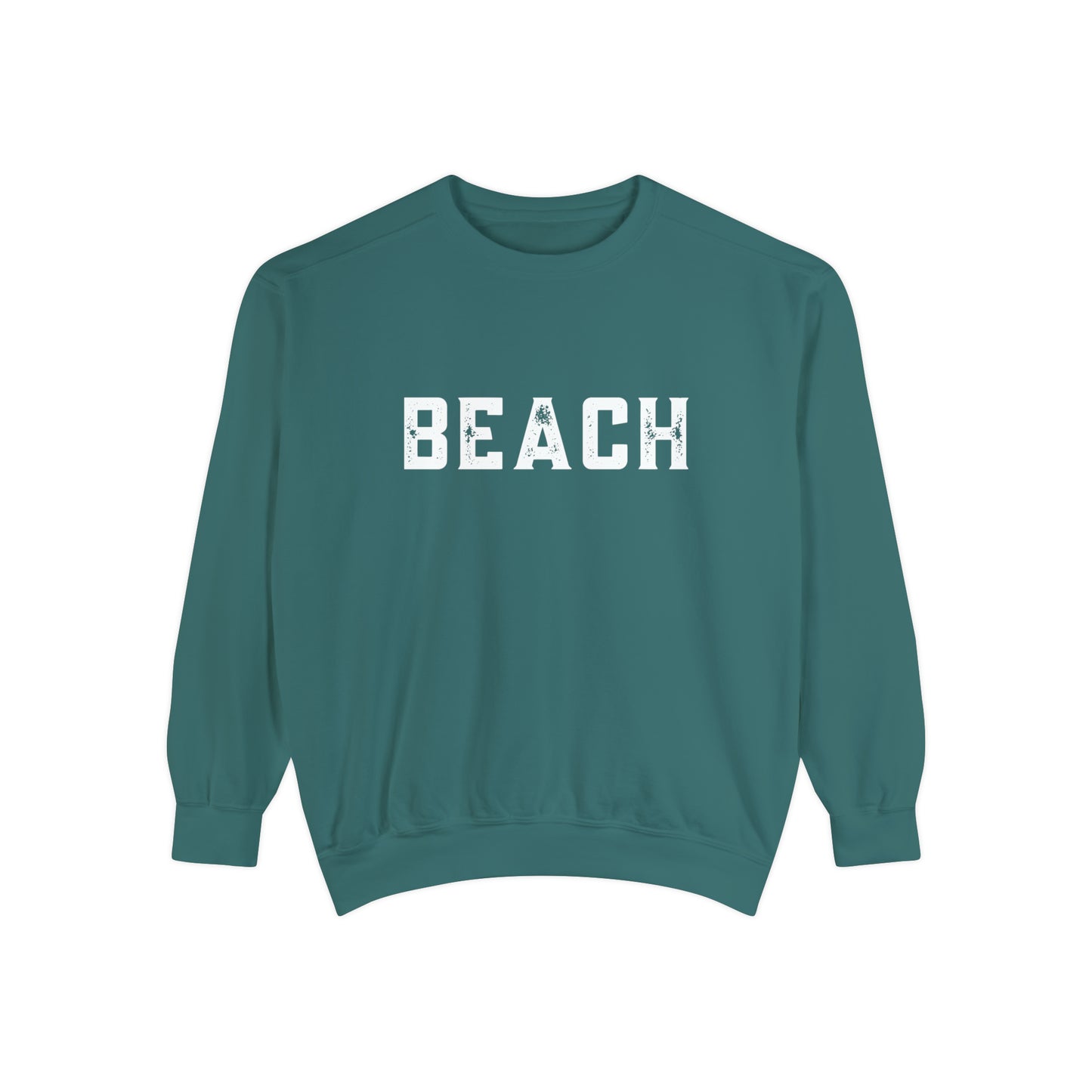 BEACH Distressed Crew - Comfort Colors