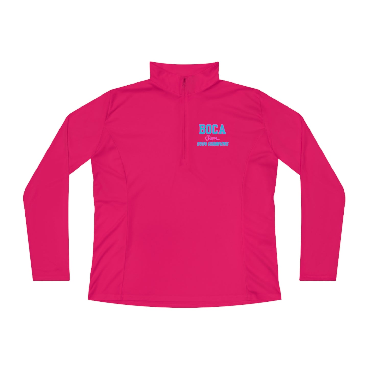 BOCA NPL ‘24 Champions - SPF 40/Ladies Quarter-Zip - Player’s names on back