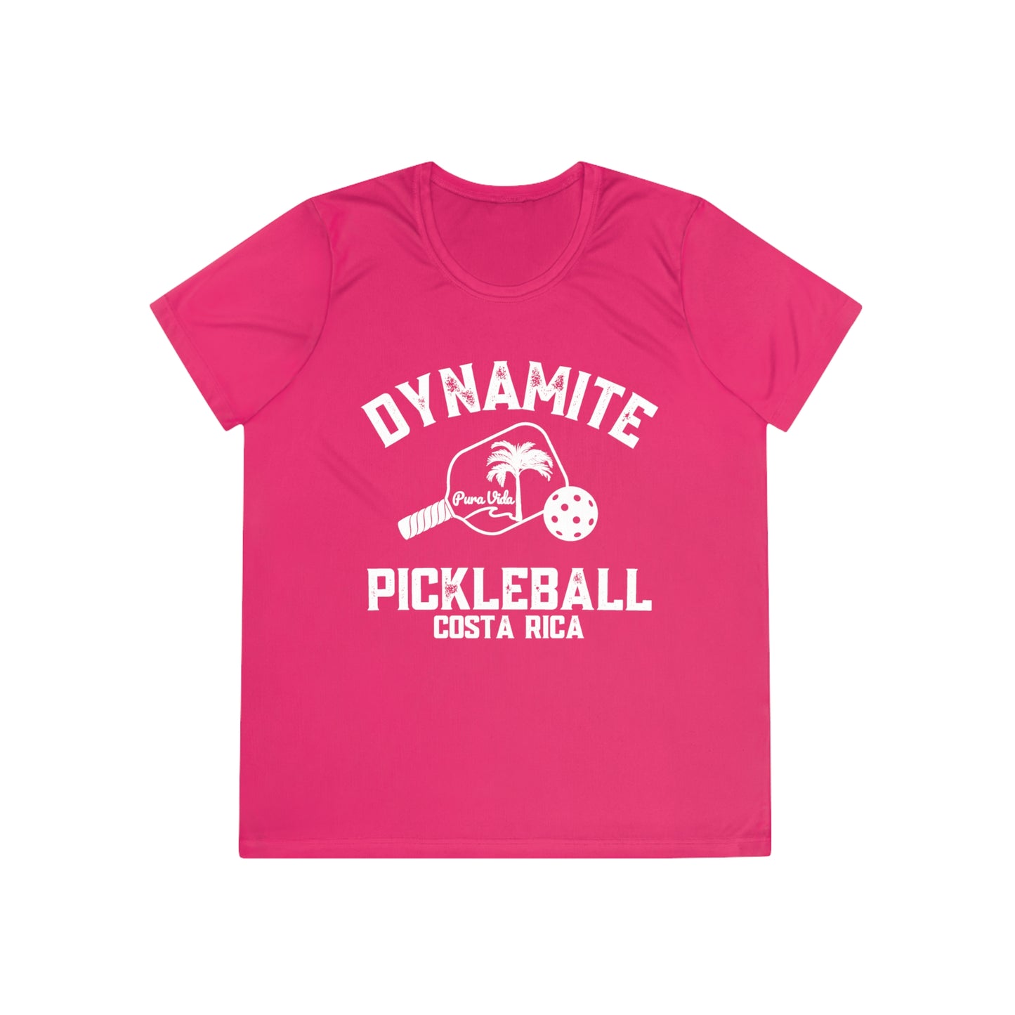 Pura Vida Ladies SPF 40 - moisture wicking Dynamite Pickleball Ladies Competitor Tee – Fun Tropical Sports Shirt