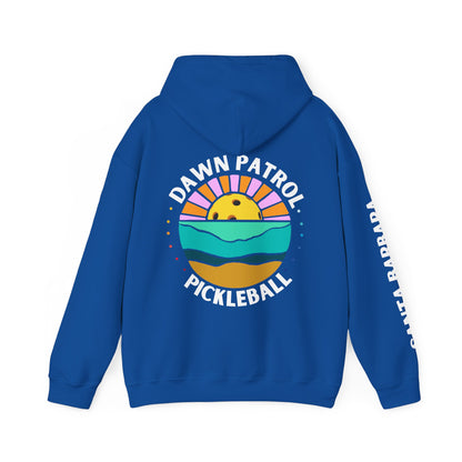 Dawn Patrol Hoodie (same logo front & back) - Santa Barbara sleeve