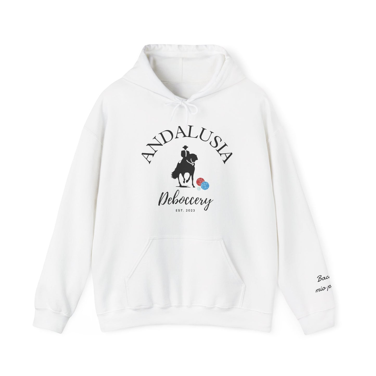 Andalusia Deboccery (Customize small cuff name) Gilden Unisex 50% cotton/50 poly Hoodie - customize sleeve included