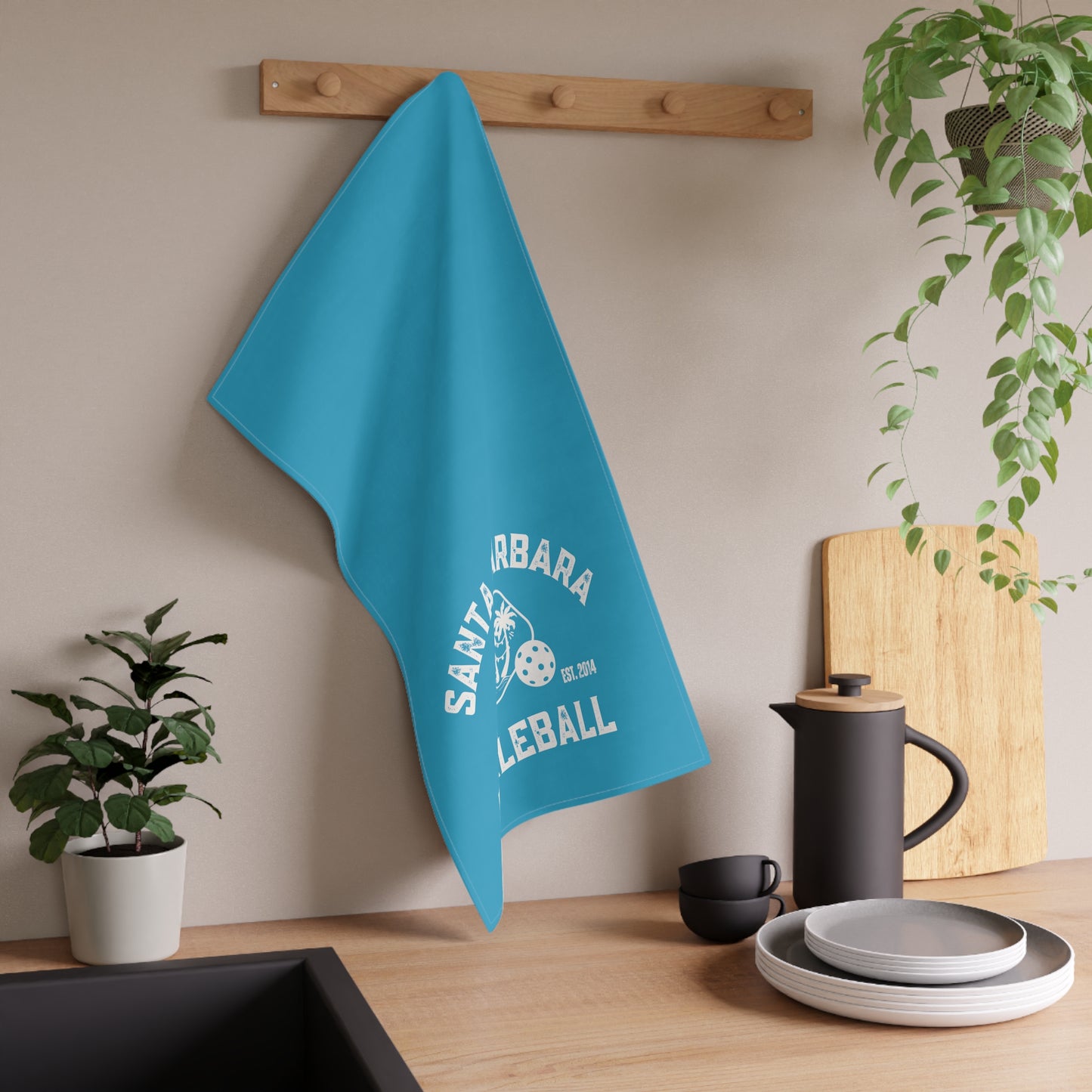 Santa Barbara Holliday Pickleball Kitchen Towel - available in 11 colors