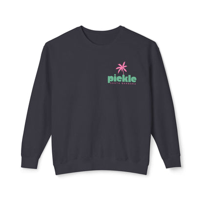 PICKLE Palm Tree (Pink Green)- Santa Barbara (or your city) Lightweight Crew - Garment Dyed