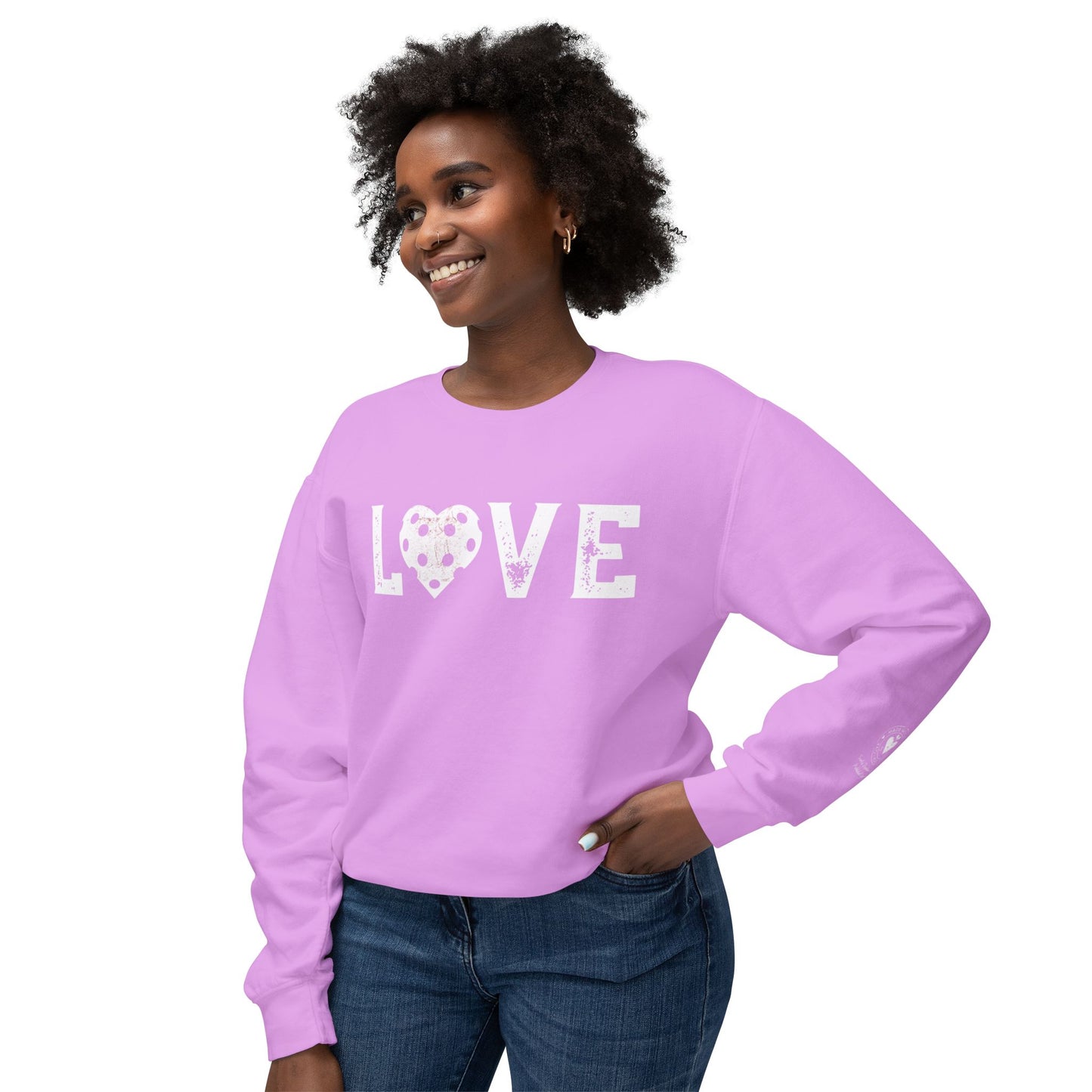 LOVE - customize sleeve Garment Syed Unisex Lightweight Crew