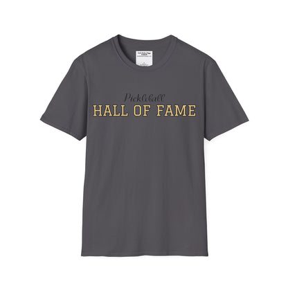 Pickleball Hall of Fame - Unisex Softstyle T-Shirt (customize with Hall of Fame name, or leave blank )