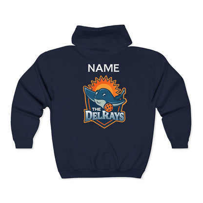 The Del Rays Unisex Zip Up Hoodie - Add name