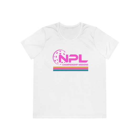 NPL National Pickleball Weekend - Customize Back - Ladies Moisture Wicking Tee