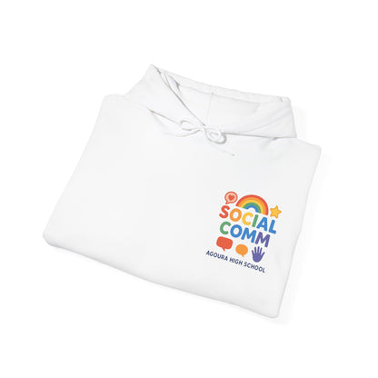 SOCIAL COMM Unisex Hoodies 50/50 blend Gilden 2 sided print