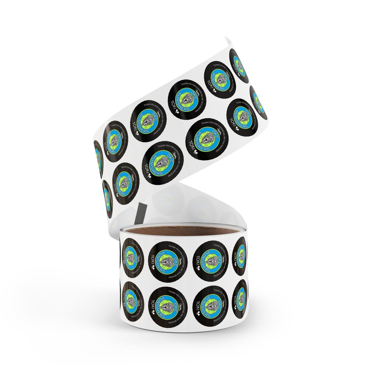 TOKI Custom OKC Roll of Stickers - Choose Quantity