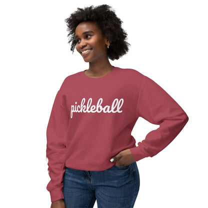 Pickleball Script - Garment Dyed Unisex Lightweight Crew (Can customize sleeve free)