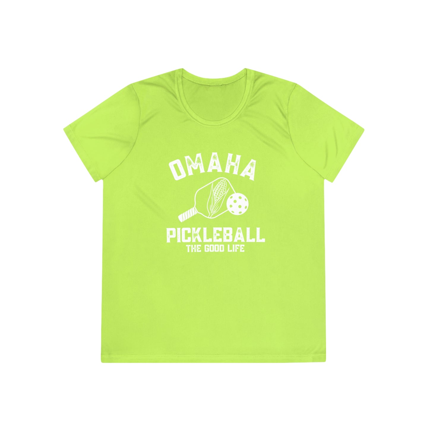 Omaha Pickleball -  Moisture Wicking SPF 40 Short Sleeve Ladies Competitor Tee