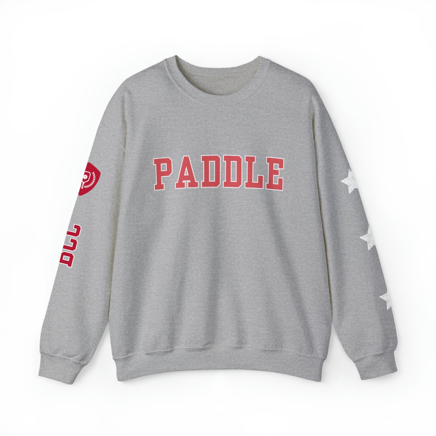 PADDLE Pickleball Crew Red letters. 4 sides customized