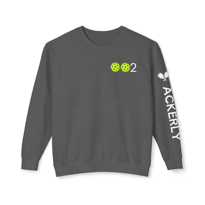 PICKLZ Garment Dyed Unisex Lightweight Crewneck Sweatshirt - add your name in instructions