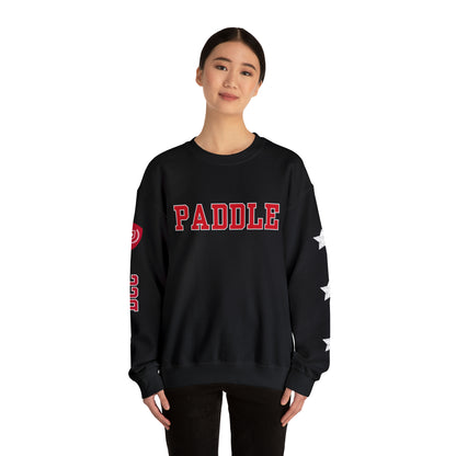 PADDLE Pickleball Crew Red letters. 4 sides customized