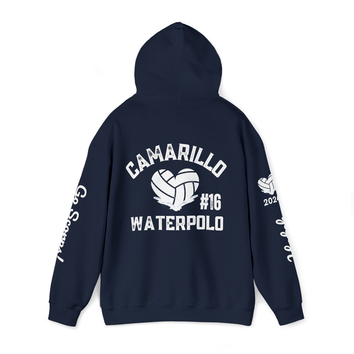 Camarillo Waterpolo Hoodies - CUSTOMIZE any side - put in the notes of order