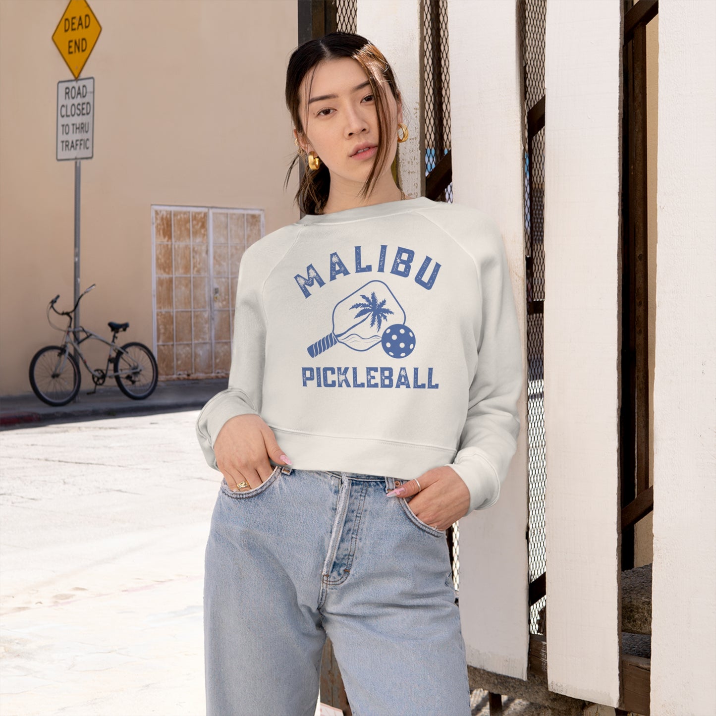 Malibu Pickleball Women's Cropped Fleece Pullover