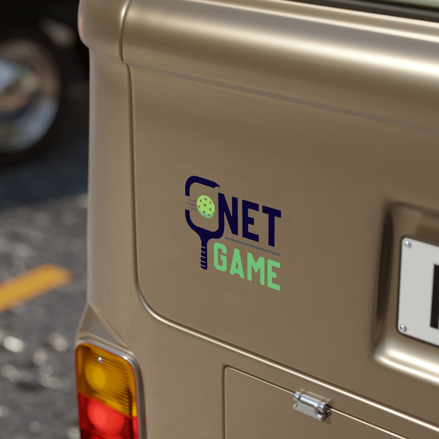 Net Game Transparent Outdoor Stickers, Die-Cut, 1pcs