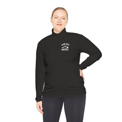 Park City Utah Picklball - Unisex Moisture Wicking, SPF 40, Quarter Zip