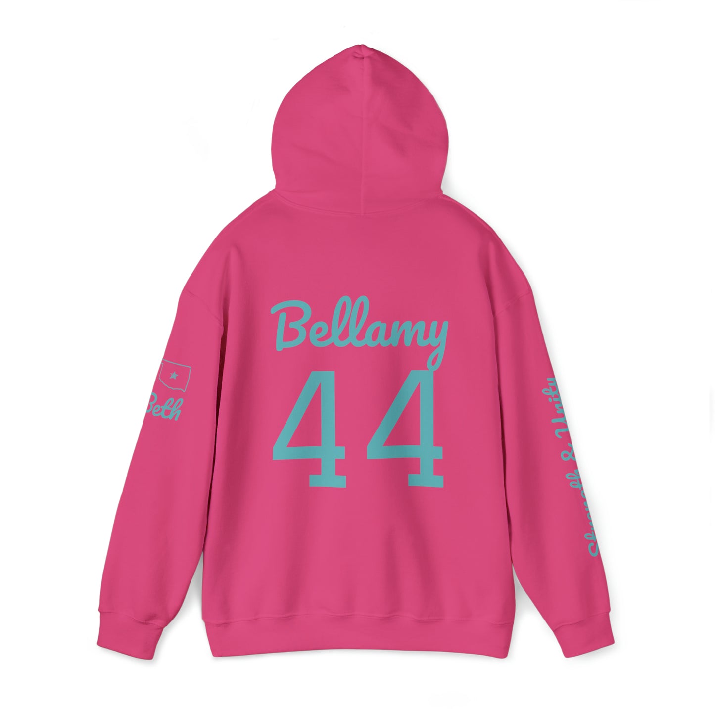OKC Punishers Hoodie w/ Stars Turquoise Letters - add name sleeve or back