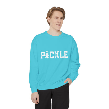 PICKLE Tree Medium Weight Unisex Garment Dyed Collegiate Crew - can custom,I’ve back