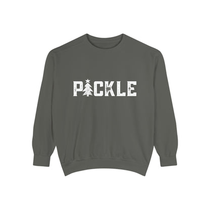 PICKLE Tree Medium Weight Unisex Garment Dyed Collegiate Crew - can custom,I’ve back
