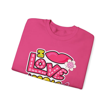 I love You & Pickleball Plush Crew 50/50
