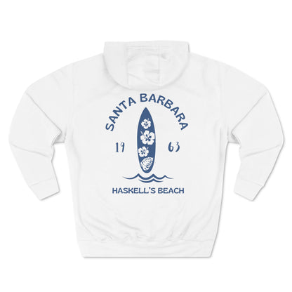 Santa Barbara Haskell’s Beach - Plush white hoodie