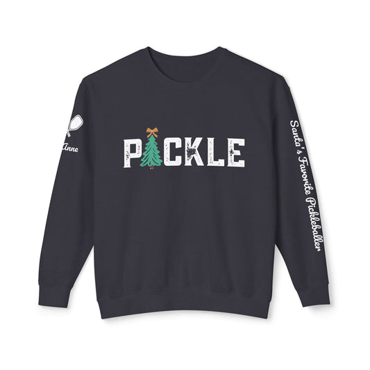 PICKLE Lightweight Garment Dyed Crew (Distressed) name optional on left sleeve, customize right sleeve