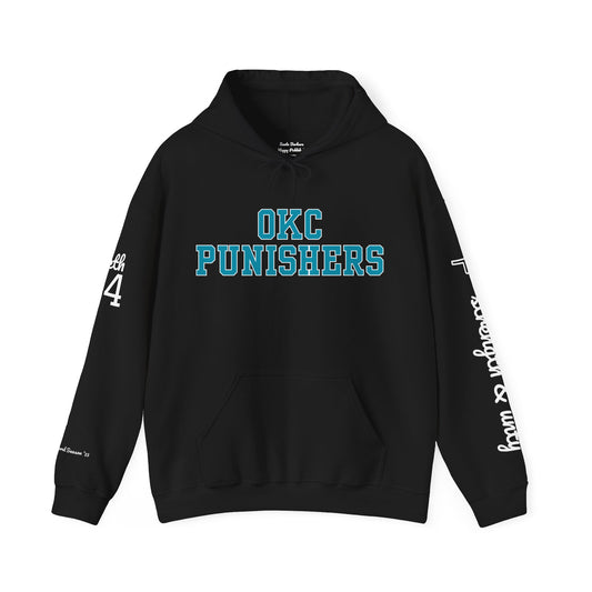 Inaugural Season 2023 OKC Punishers  Hoodie - customize sleeve name & #