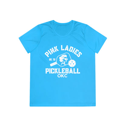 NEW Version 2 -Pink Ladies Pickleball - Moisture Wicking SPF 40 Ladies Tee - add name back