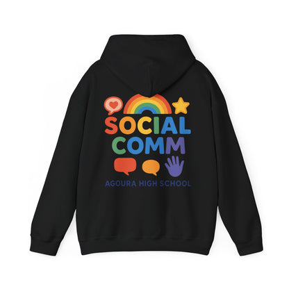SOCIAL COMM Unisex Hoodies 50/50 blend Gilden 2 sided print