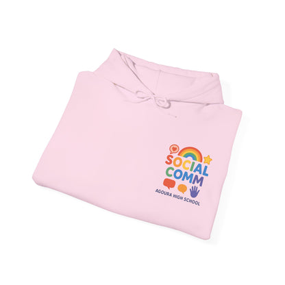 SOCIAL COMM Unisex Hoodies 50/50 blend Gilden 2 sided print