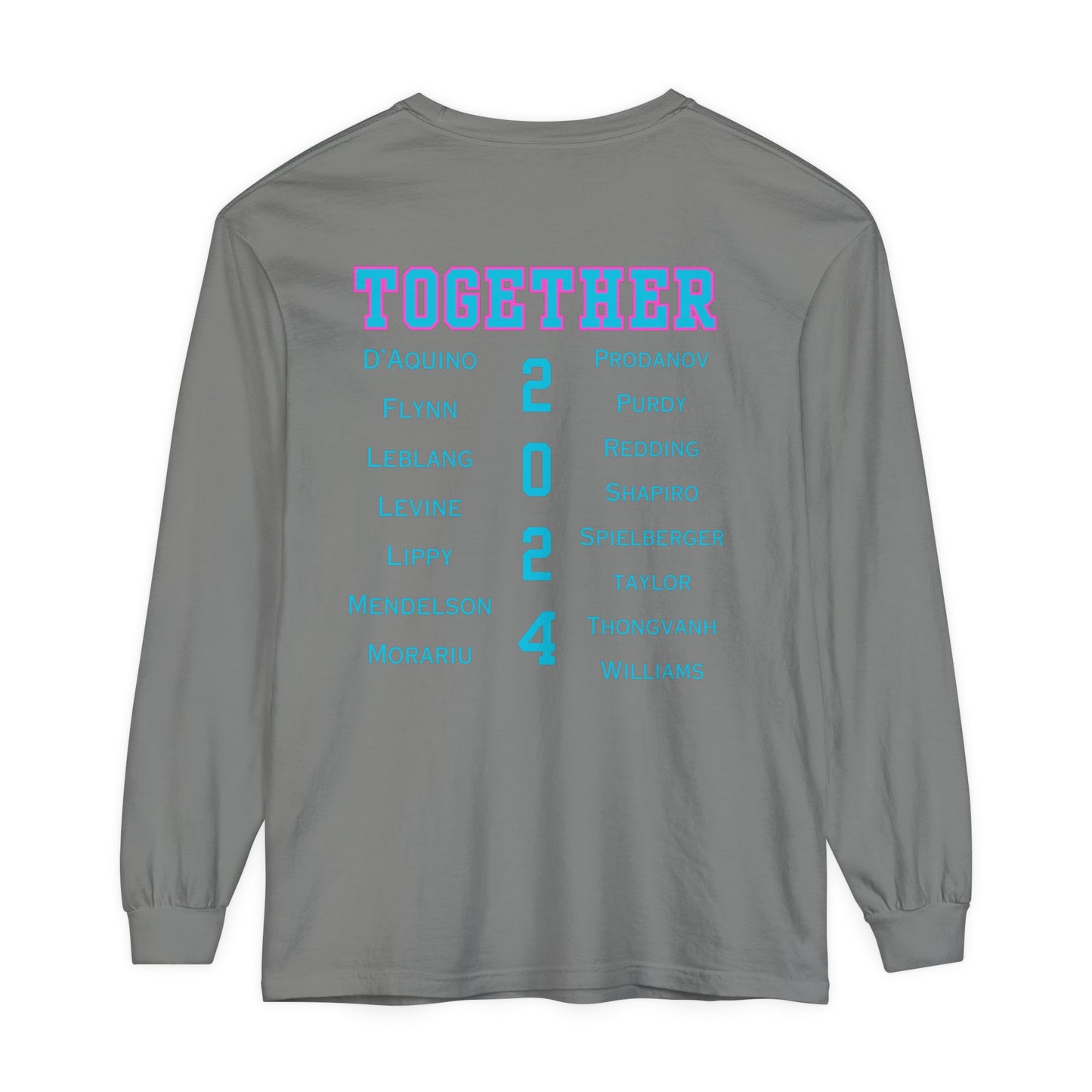 BOCA NPL ‘24 Champions - Unisex Garment-dyed Long Sleeve T- Players names back