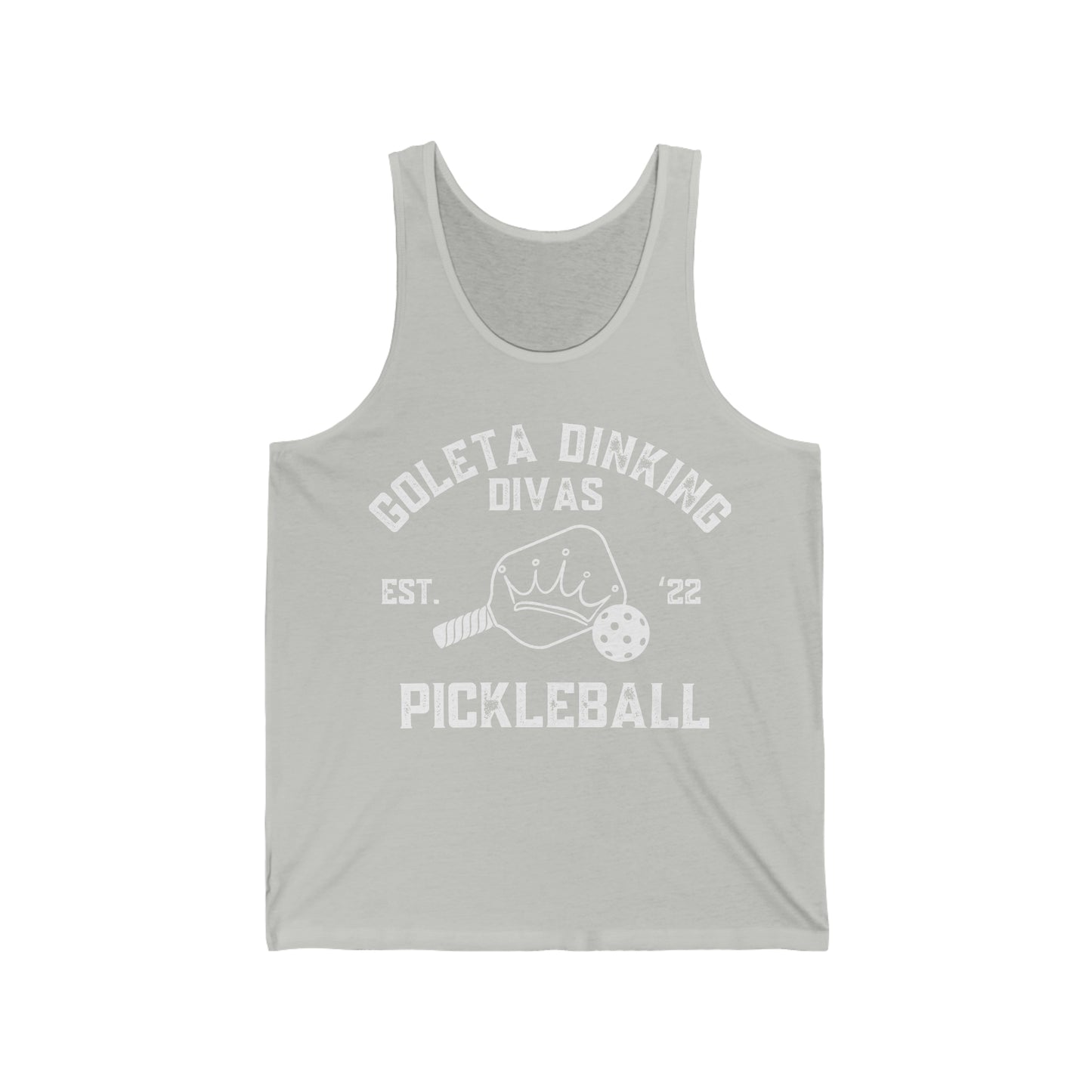 Goleta Dinking Divas can customize back -Unisex Jersey Tank