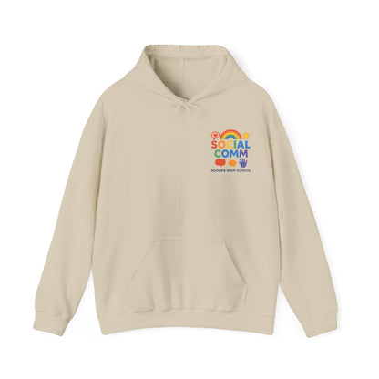 SOCIAL COMM Unisex Hoodies 50/50 blend Gilden 2 sided print