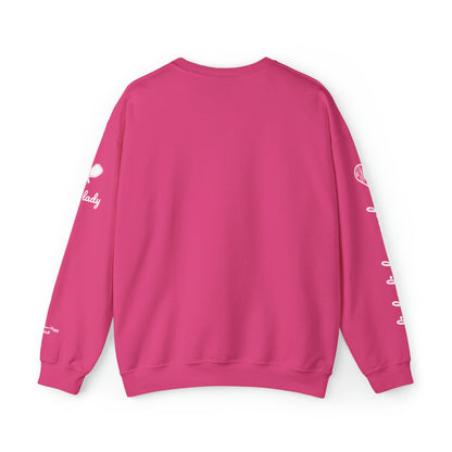 Pink Ladies OKC Pickleball Crew - Hot Pink Unisex Crewneck Sweatshirt (customize name on sleeve)