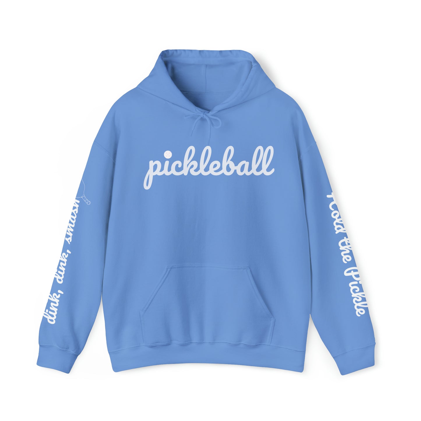 Pickleball script - Hold the Pickle - dink, dink, smash - 4 sided custom hoodie