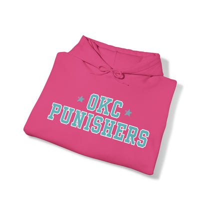 OKC Punishers Hoodie w/ Stars Turquoise Letters - add name sleeve or back