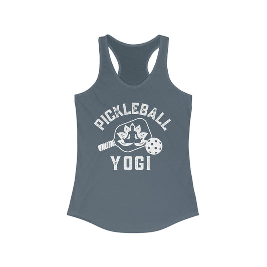 Pickleball Yogi - No words on back. Women's Ideal Racerback Tank