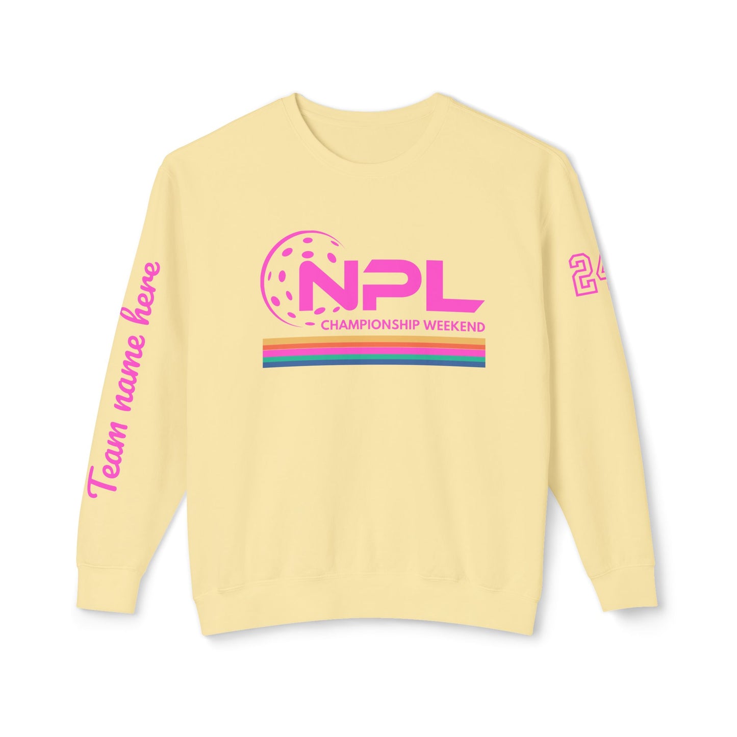 NPL RETRO Championship Weekend w/ Ribbon Unisex Lightweight Garment Dyed Crew