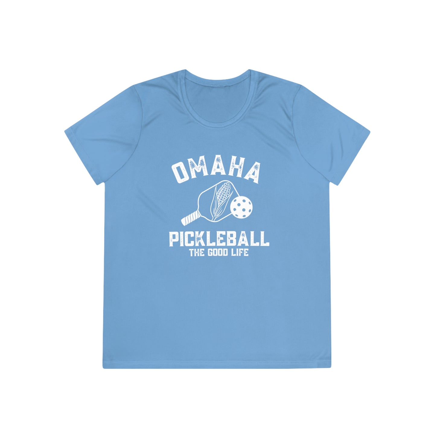 Omaha Pickleball -  Moisture Wicking SPF 40 Short Sleeve Ladies Competitor Tee