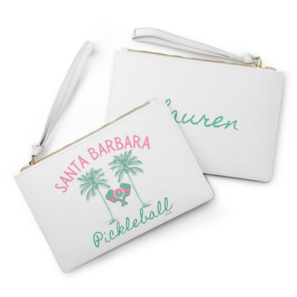 Santa Barbara Pickleball Small Clutch (Can customize name on back)